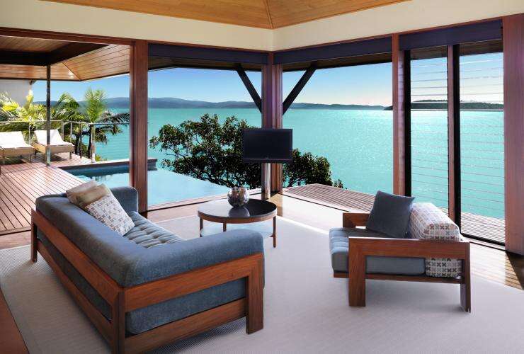 Seafront lounge, qualia, Great Barrier Reef, Queensland © qualia