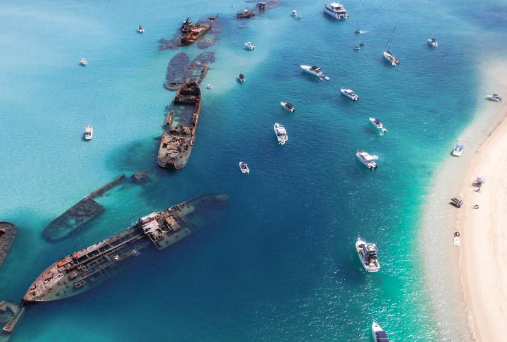 Tangalooma wrecks, Moreton Island, Queensland © Scott Pass