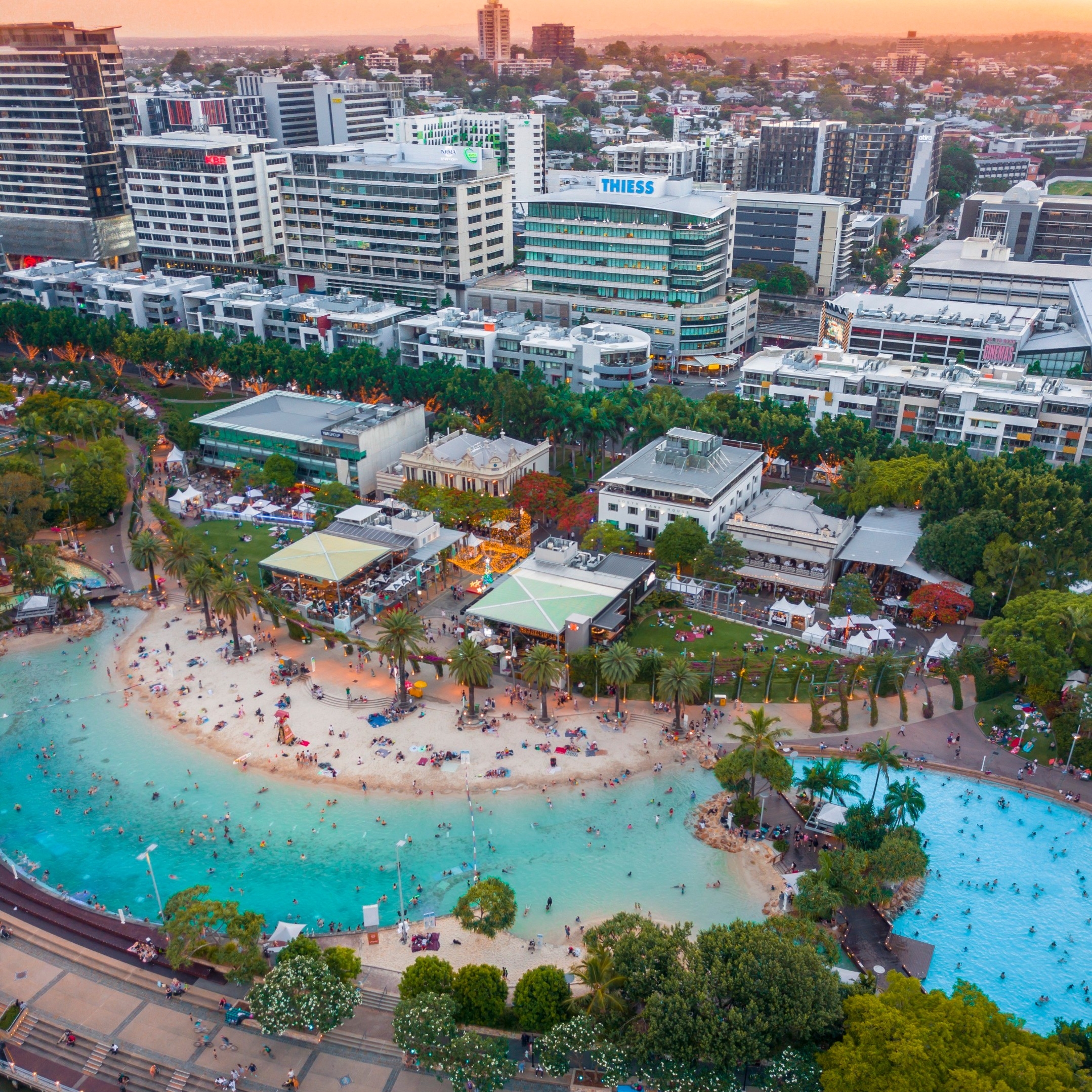 Streets Beach, South Bank, Brisbane, Queensland © Brisbane Marketing