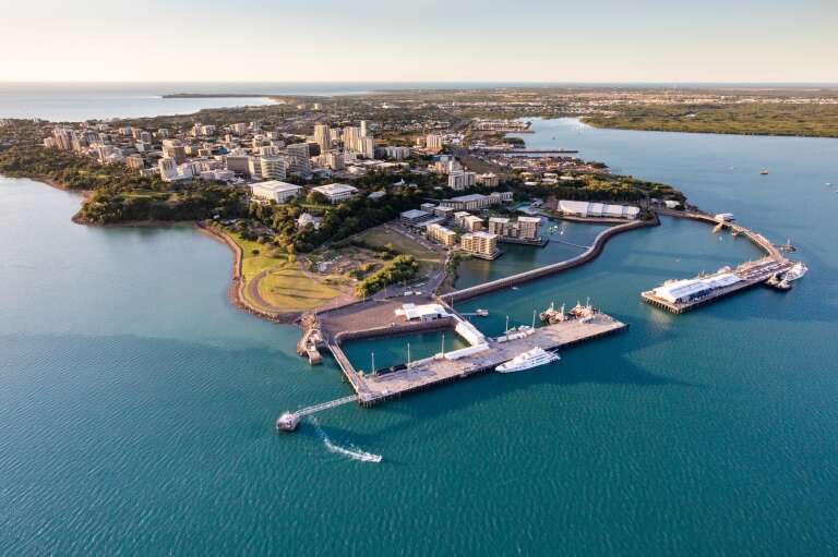 Aerial of Darwin and waterfront, Northern Territory © Liam Neal