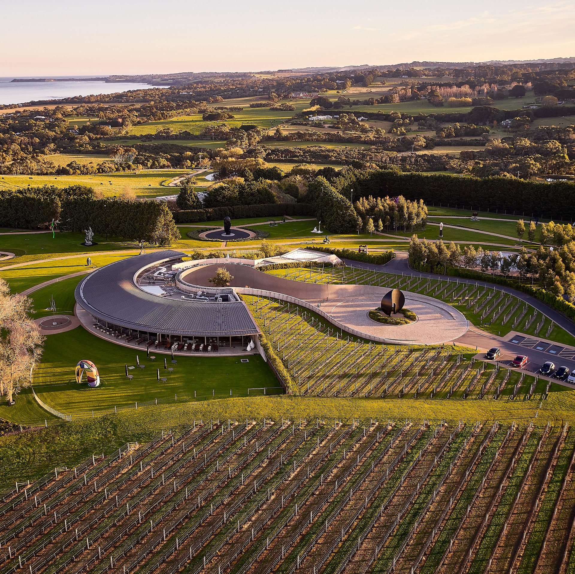 Aerial of Pt Leo Estate, Mornington Peninsula, Victoria © Christopher McConville