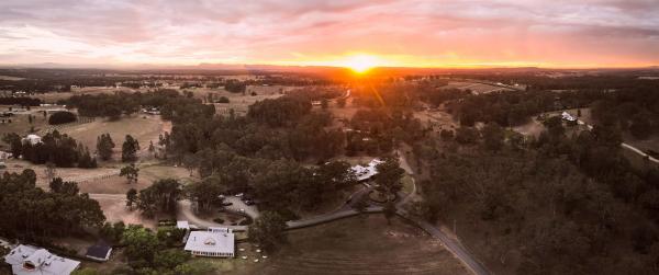  Aerial view of Spicers Guesthouse in Pokolbin.