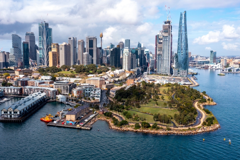 Aerial view of Barangaroo, Sydney, New South Wales © Tourism Australia