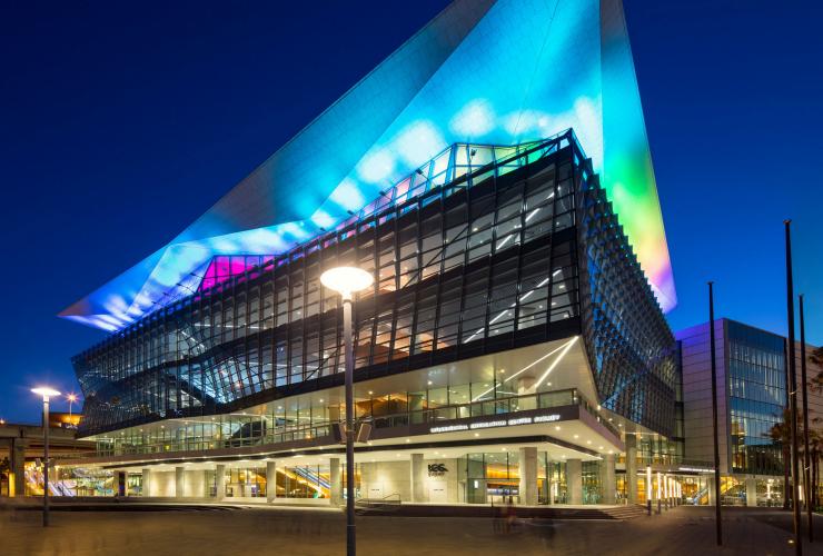 ICC Sydney Convention Centre at night, Sydney, New South Wales © Tourism Australia