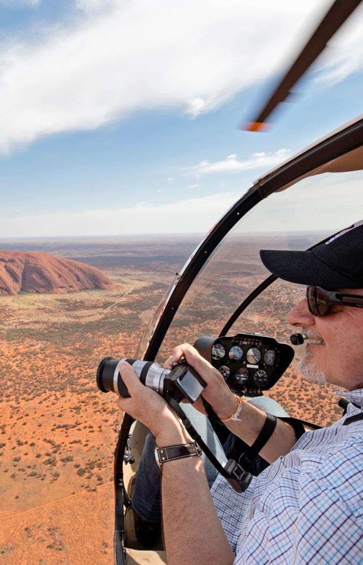 Helicopter tour over Uluru, Uluru-Kata Tjuta National Park, Northern Territory ©  Tourism NT, Shaana McNaught