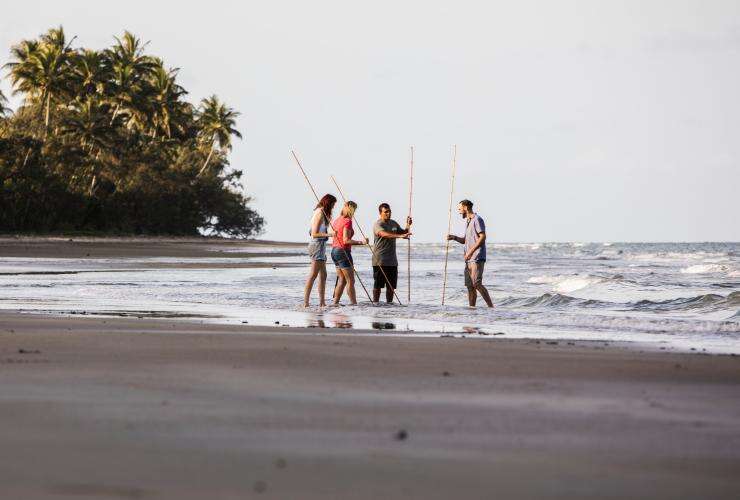 Hunting for mud crabs with Walkabout Cultural Adventures, Queensland © Tourism Australia