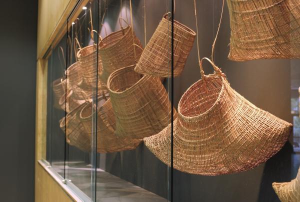 Artwork by Nancy and Ned Beeron and Desley Henry on display in the Ground Level Foyer, Cairns Convention Centre, Cairns, Queensland © Cairns Convention Centre