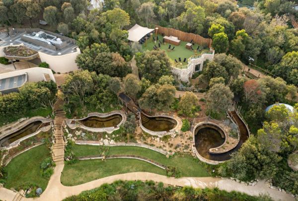 Aerial of Peninsula Hot Springs, Mornington Peninsula, Victoria © Tourism Australia