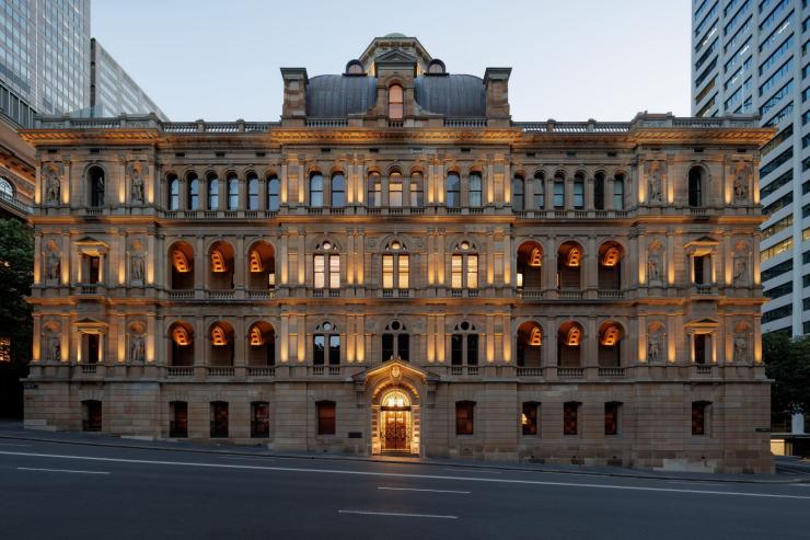 The façade of The Lands by Capella, Bridge Street Sydney, New South Wales © Timothy Kaye