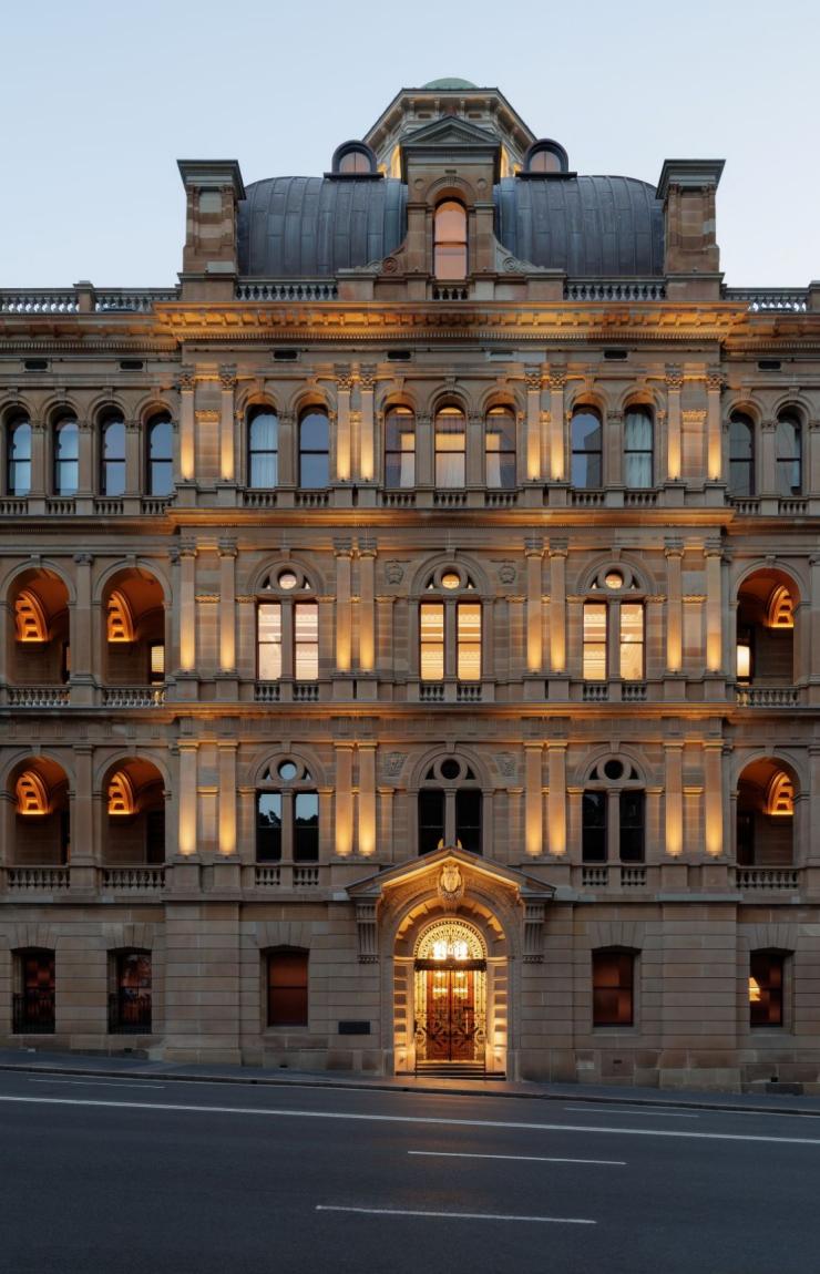 The façade of The Lands by Capella, Bridge Street Sydney, New South Wales © Timothy Kaye