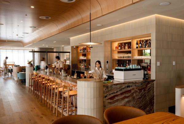 Staff working behind the bar at Station Road, Adelaide, South Australia © Station Road