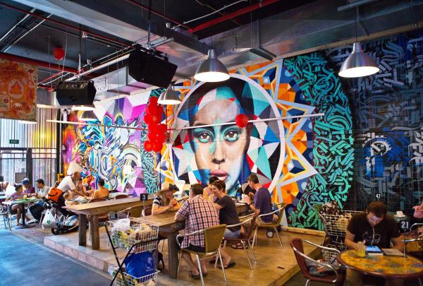 People sitting and eating at the Adelaide Central Market, Adelaide, South Australia © Adelaide Central Market