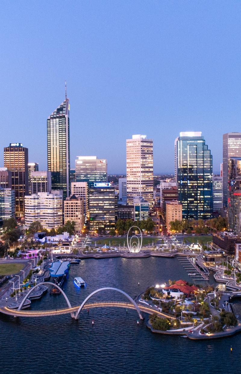 Aerial view of Perth, Western Australia © Tourism Australia