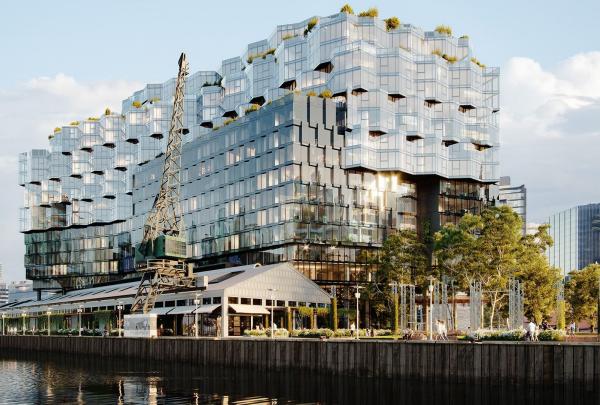 Render of exterior of the new 1 Hotel, Melbourne, Victoria © 1 Hotel