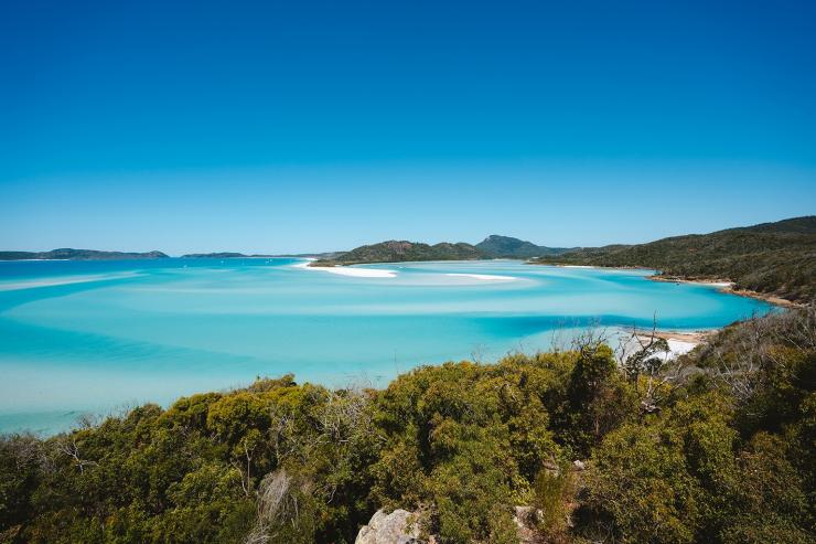 View from lookout, Ocean Rafting, Whitsundays, Queensland © Tourism Australia