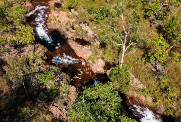 Aerial view of Buley Rockhole, Litchfield National Park, Northern Territory ©Tourism Australia 