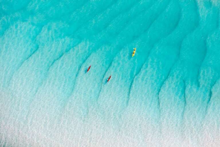 Kayaking at Whitehaven Beach, Whitsundays Islands, Queensland © Tourism Whitsundays