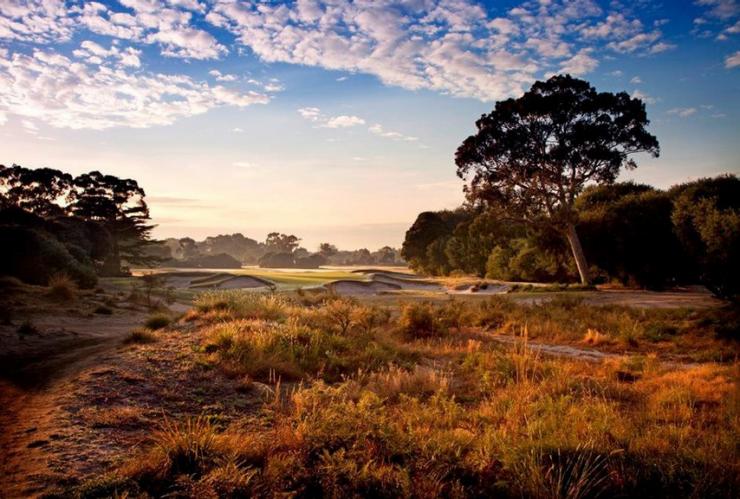 The burnished colours and the green of the Kingston Heath Golf Club, Victoria © Kingston Heath Golf Club The burnished colours and the green of the Kingston Heath Golf Club, Victoria © Kingston Heath Golf Club