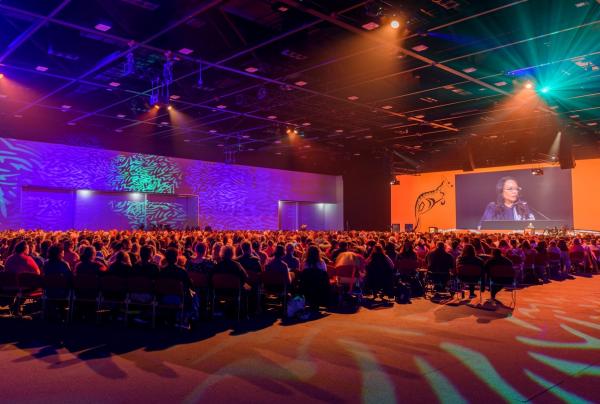 Hon Linda Burney MP addresses delegates at WIPCE 2022, Adelaide, SA © Simon Casson