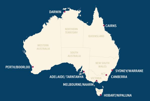 A map view of where you can connect with key defence and space industries.