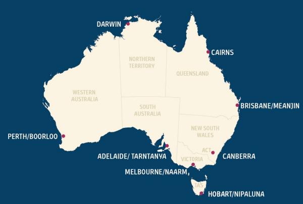 A map view of where you can connect with key resources and energy industries.