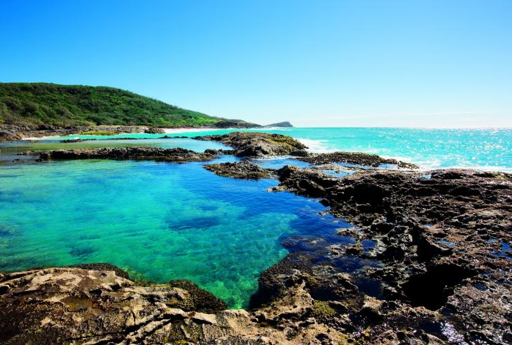 Champagne Rock Pools, Fraser Island, Queensland © Tourism and Events Queensland