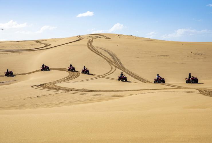 Sand Dune Adventures at Stockton Beach, Port Stephens, New South Wales © Tourism Australia