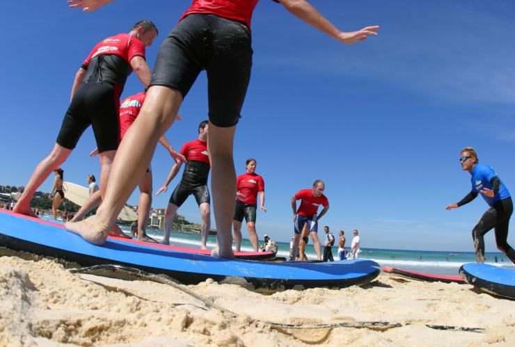 Let’s Go Surfing Surf School, Bondi Beach, Sydney, New South Wales © Tourism Australia