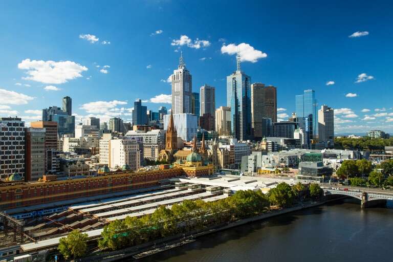 Flinders Street Station and city skyline, Melbourne, Victoria © Josie Withers Photography