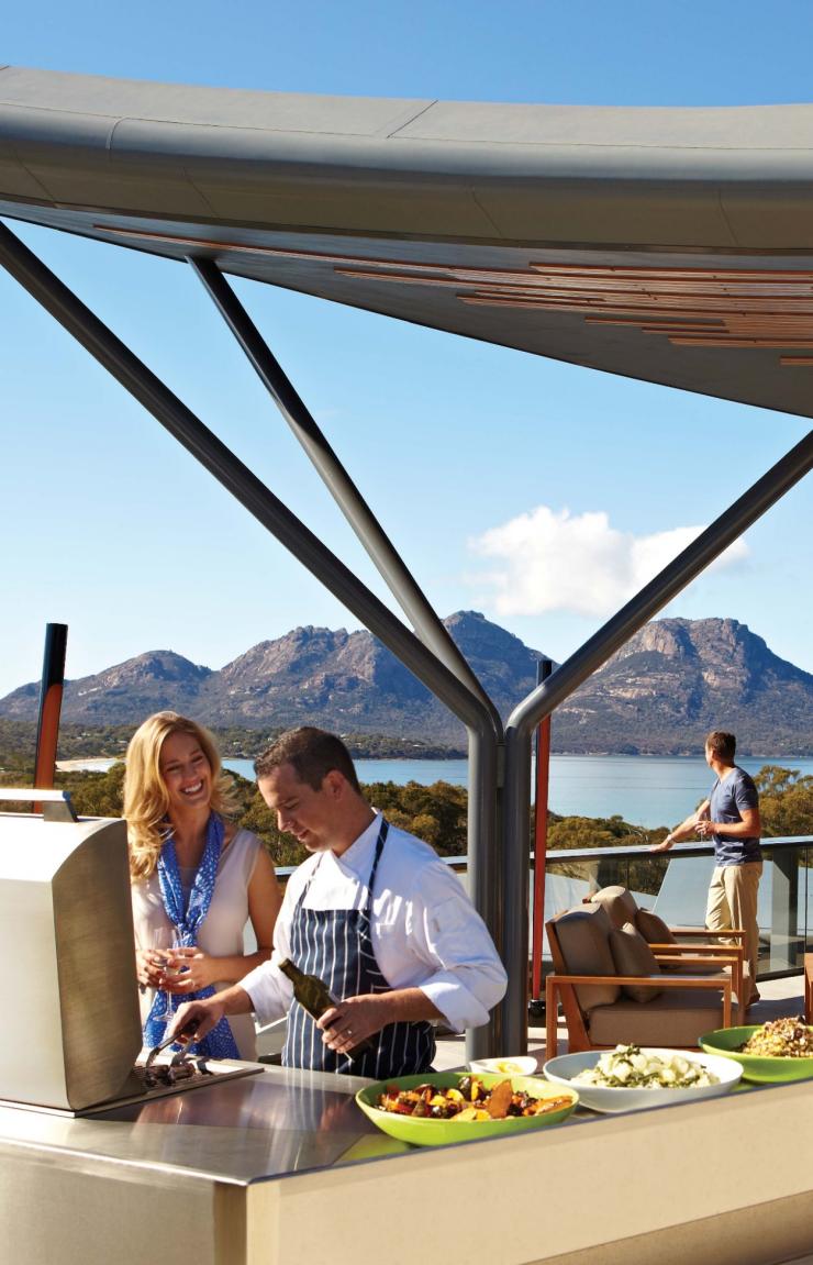 BBQ Lunch at Saffire Freycinet, Coles Bay, Tasmania © Luxury Lodges of Australia
