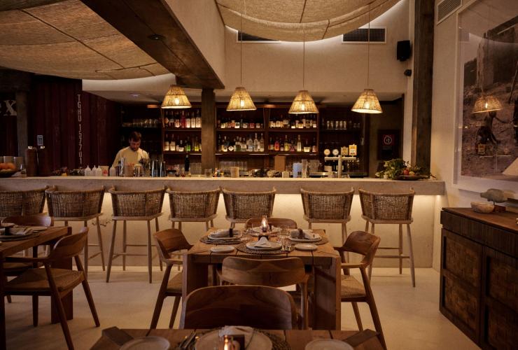 A view of the bar The Belongil Bistro, Byron Bay, New South Wales © The Belongil