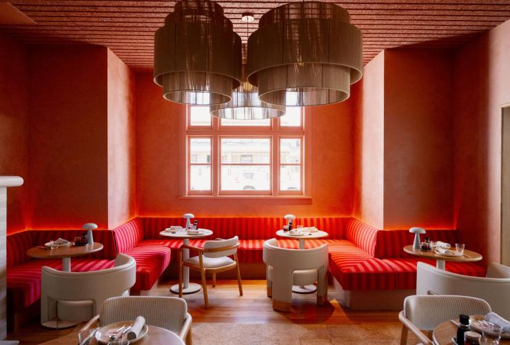 The colourful banquets and tables at Tigerfish, Cottesloe, Western Australia © Jillian McHugh Photography