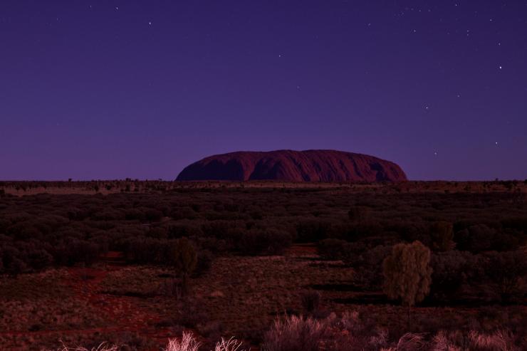 Dawn breaks at  Uluṟu after the Sunrise Journeys experience, Northern Territory © Ayers Rock Resort