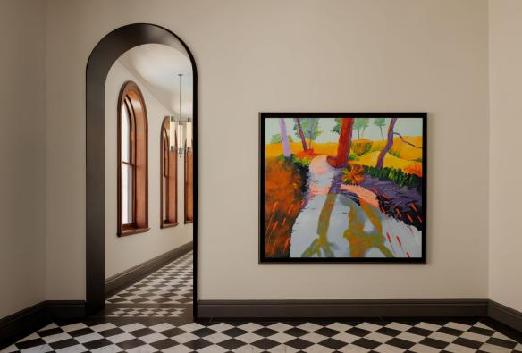 Artworks and foyer at The Lands by Capella, Bridge Street Sydney, New South Wales © Timothy Kaye