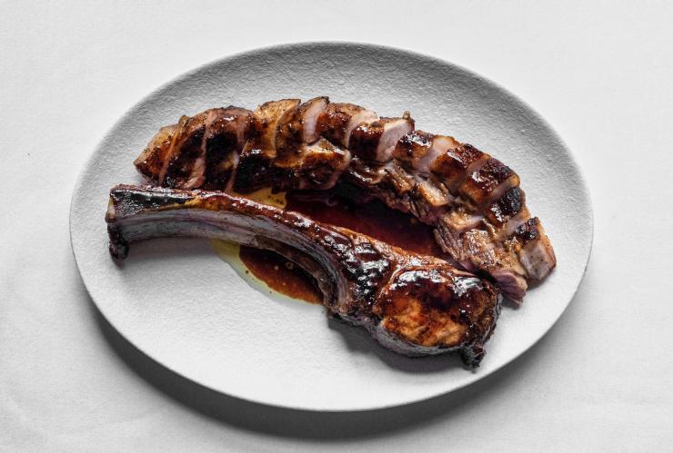 Wood-fired T-bone steak, Eleven Barrack, Sydney / Warrane, New South Wales © Eleven Barrack