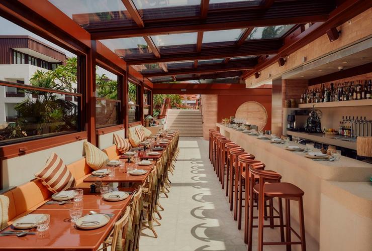 Lottie Rooftop tables and bar, Lottie, Sydney, New South Wales © Lottie