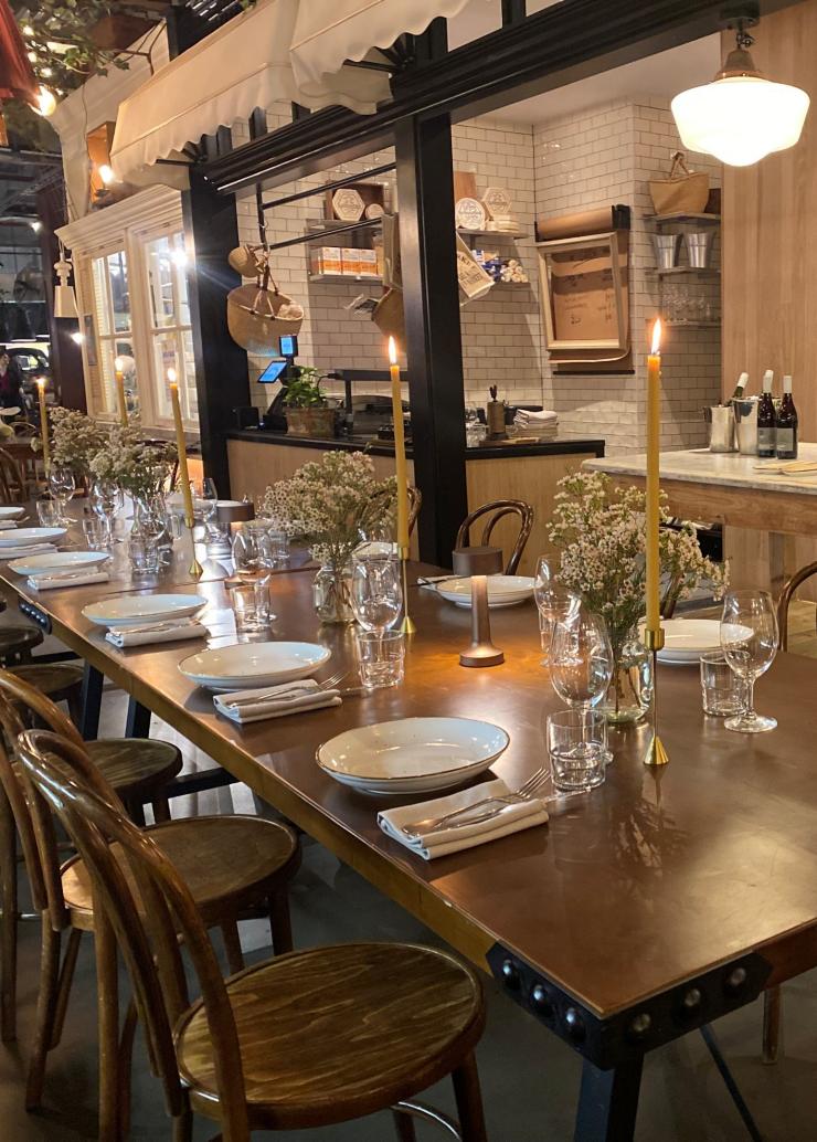 A long table in situ in the Hay Street market at Paddy’s, Sydney, New South Wales © Doltone House Group