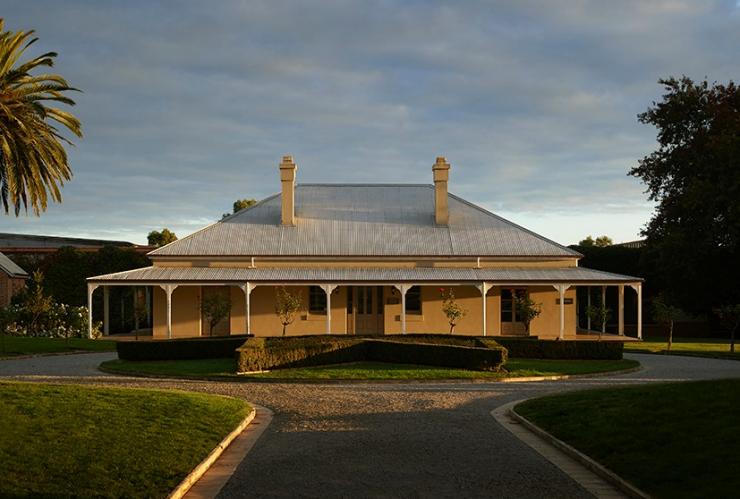 The exterior view of the front of Chandon Homestead, Yarra Valley, Victoria © Chandon Homestead / Earl Carter Photography