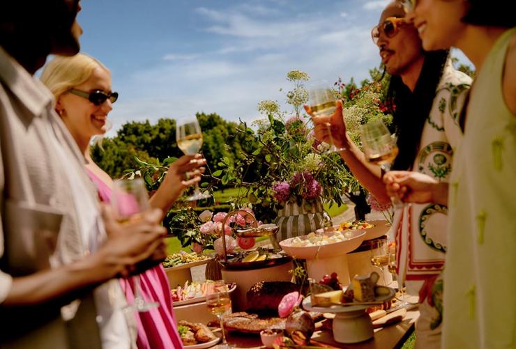 Chandon Homestead garden party with guests, Yarra Valley, Victoria © Chandon Homestead