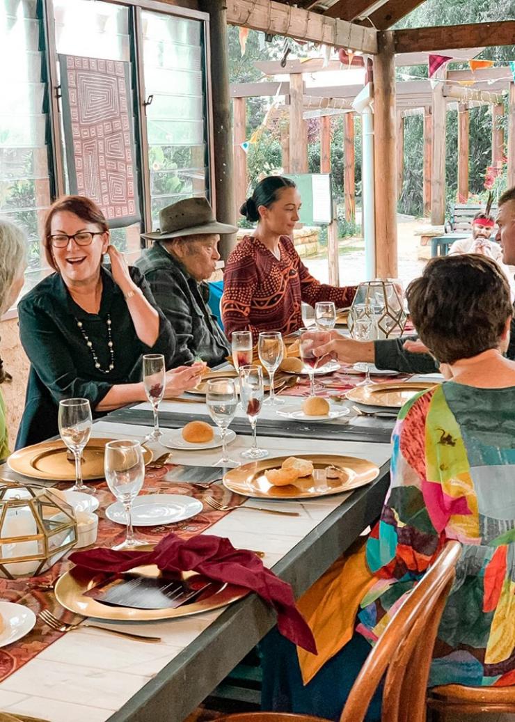 A group seated at table for an event, Sydney, New South Wales © Plate Hospitality Group