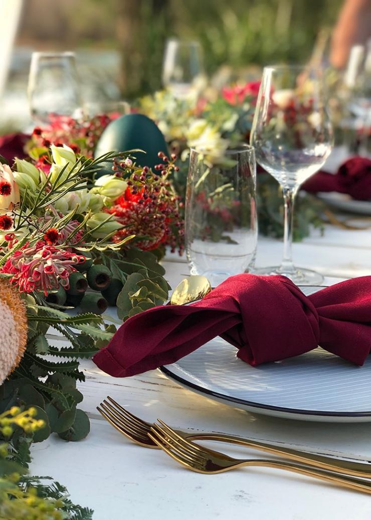 A table set for an event, Sydney, New South Wales © Plate Hospitality Group