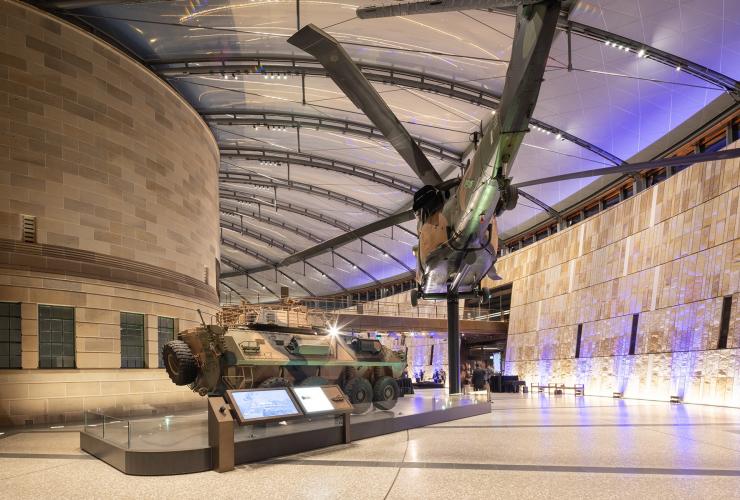 Looking down the Atrium with a view of the military helicopter © Photox - Canberra Photography Services