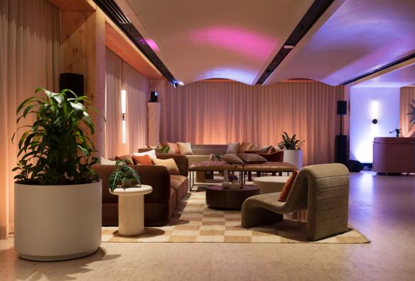 A lounge area with plush lounges and tables © Saltbox