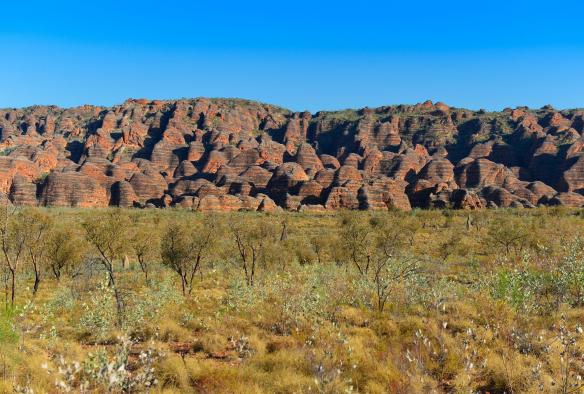 Image of the bungle bungle range, rock formations in the shape of domes, Purnululu National Park, The Kimberley, Western Australia